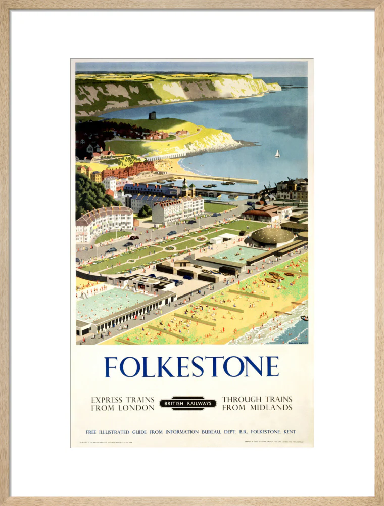 BR(SR) poster. Folkestone by Ronald Lampitt - Image 21