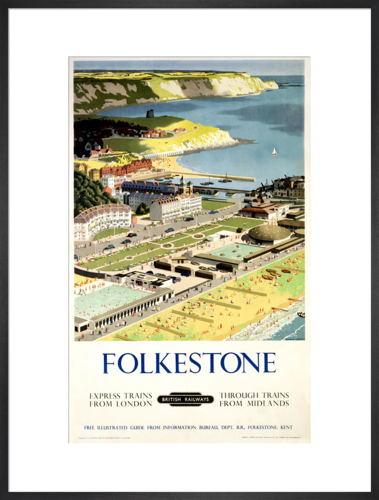 BR(SR) poster. Folkestone by Ronald Lampitt - Image 23