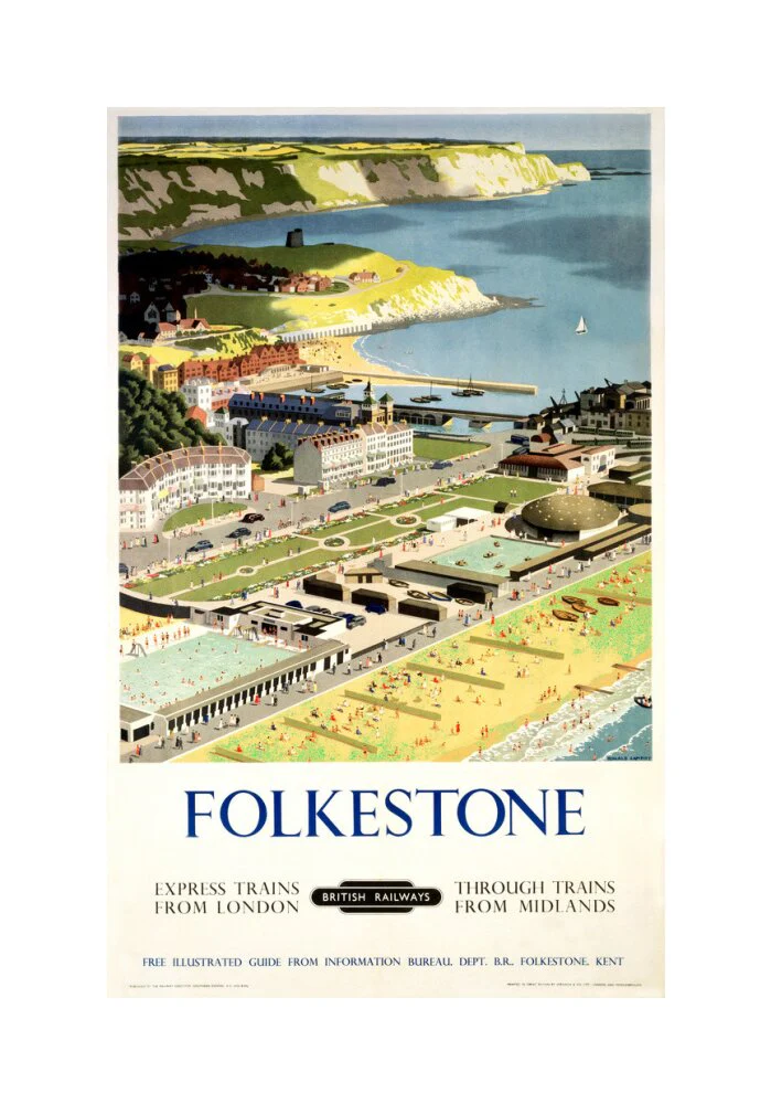 BR(SR) poster. Folkestone by Ronald Lampitt - Image 28