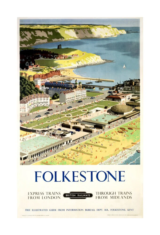 BR(SR) poster. Folkestone by Ronald Lampitt - Image 29