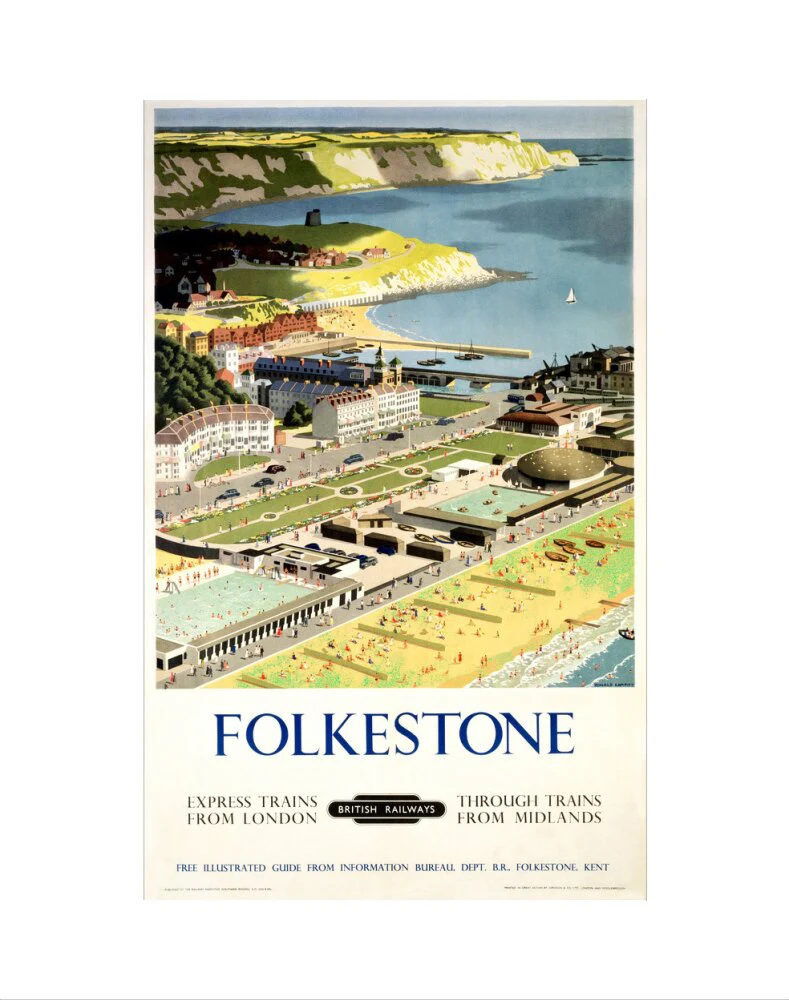 BR(SR) poster. Folkestone by Ronald Lampitt - Image 35