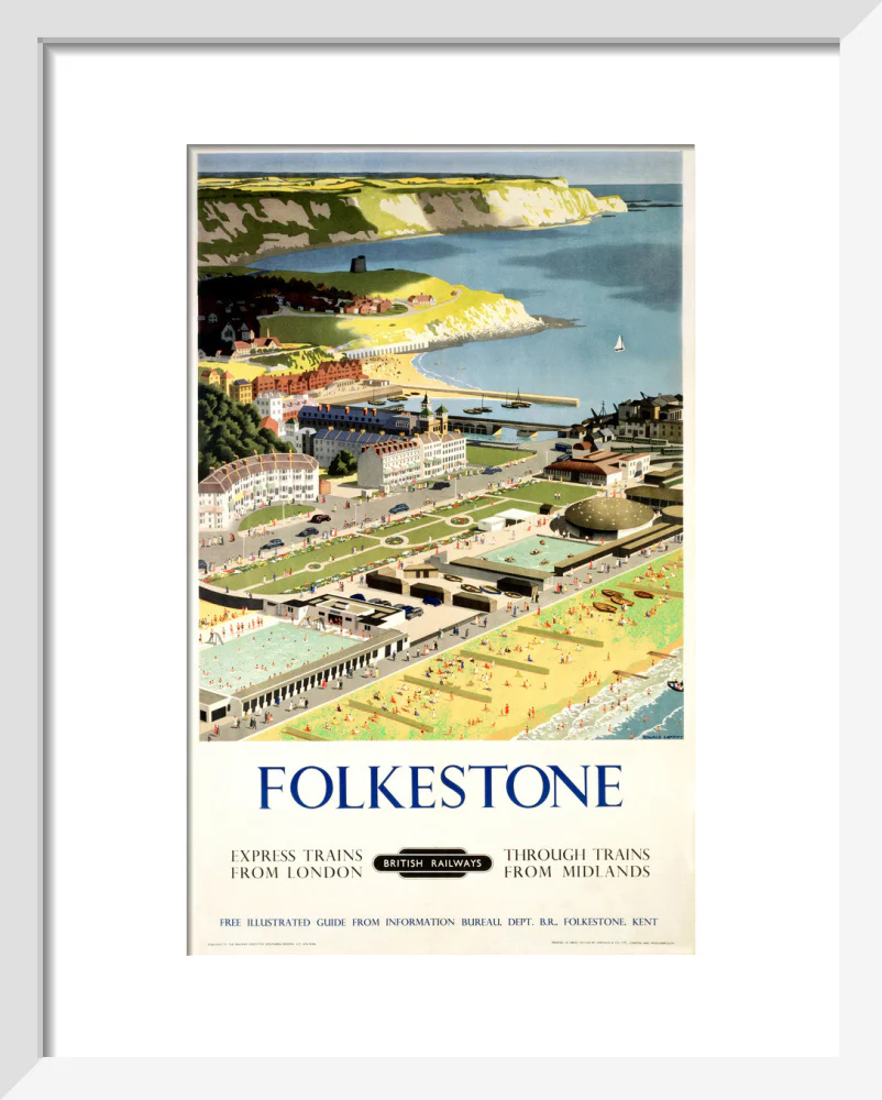 BR(SR) poster. Folkestone by Ronald Lampitt - Image 37