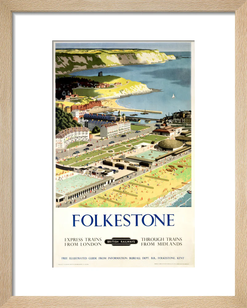 BR(SR) poster. Folkestone by Ronald Lampitt - Image 39