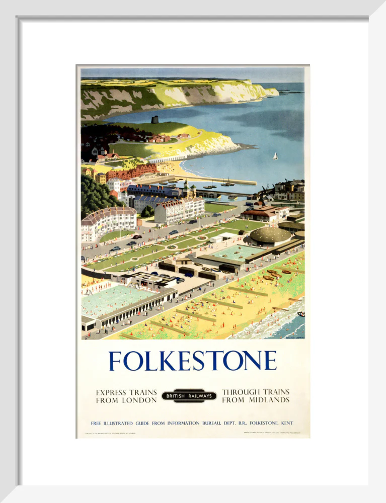 BR(SR) poster. Folkestone by Ronald Lampitt - Image 42