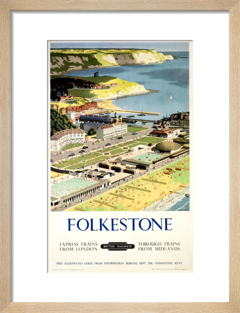 BR(SR) poster. Folkestone by Ronald Lampitt - Image 44