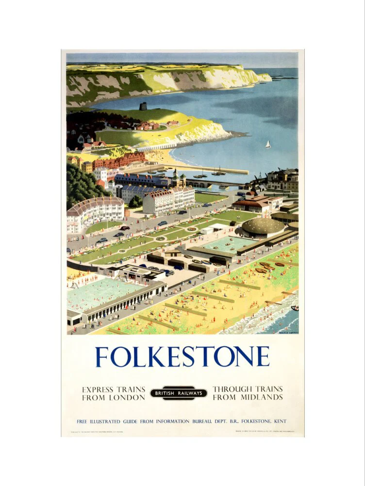 BR(SR) poster. Folkestone by Ronald Lampitt - Image 45