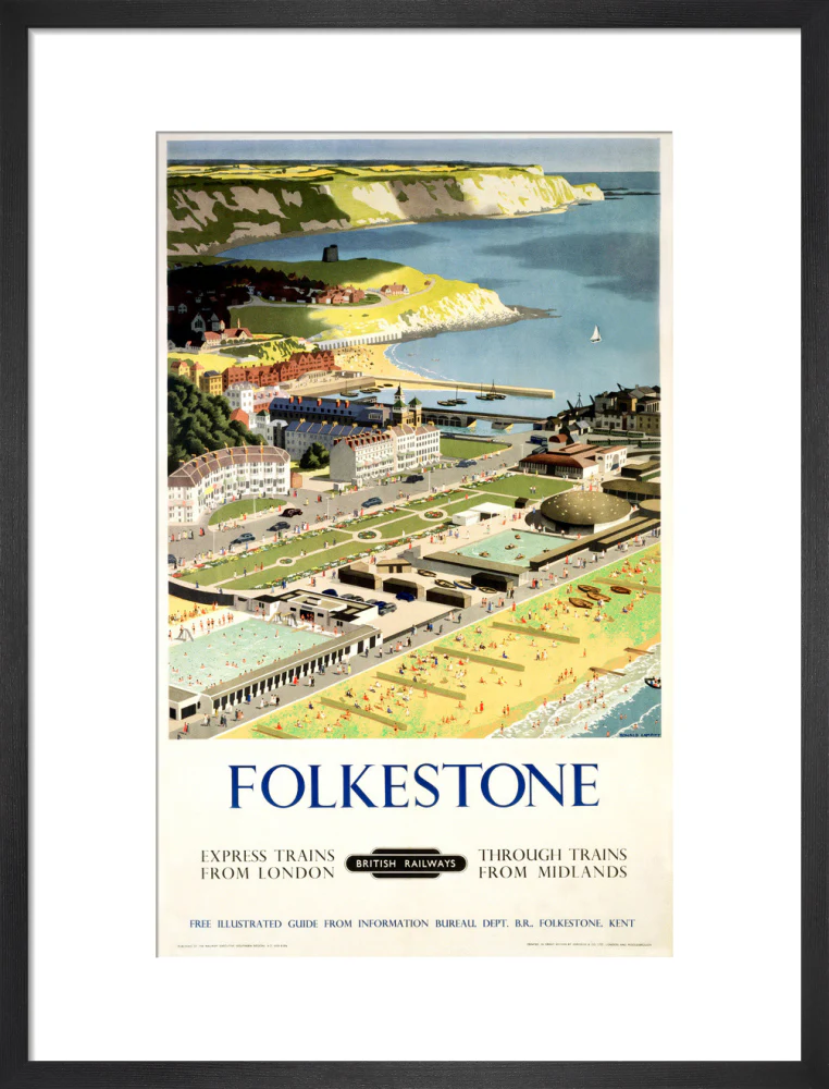 BR(SR) poster. Folkestone by Ronald Lampitt - Image 46