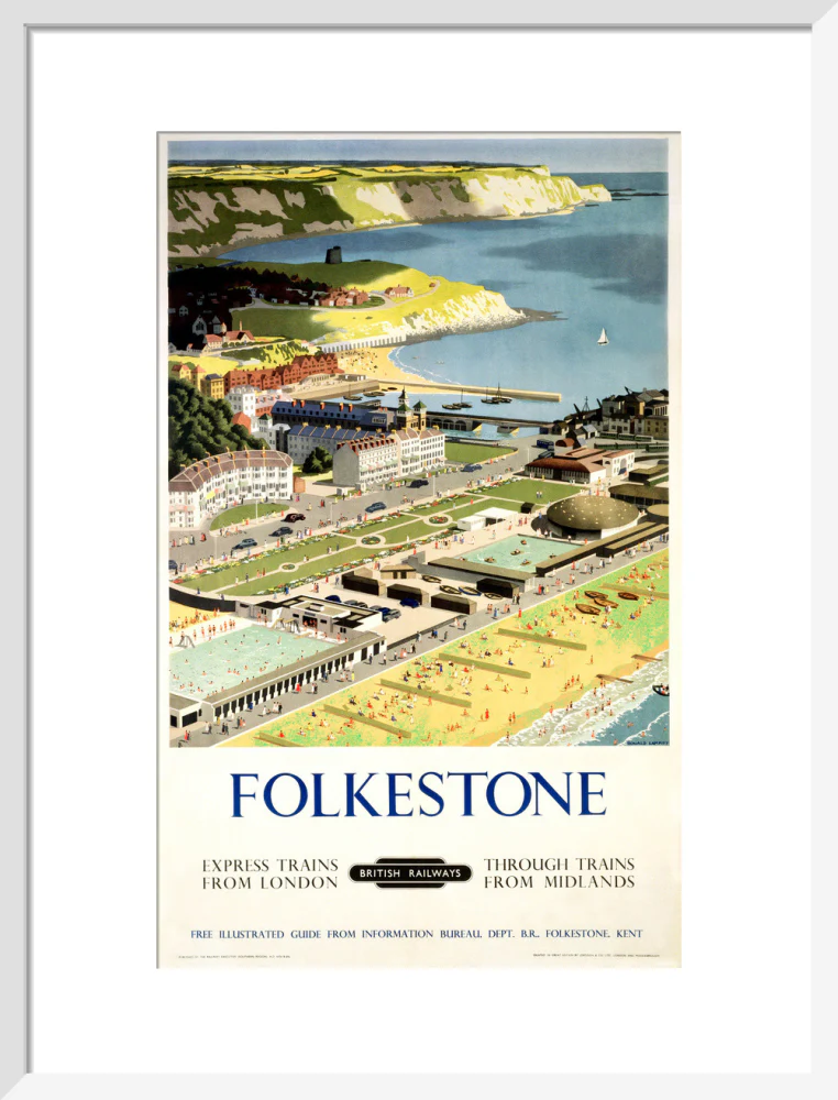BR(SR) poster. Folkestone by Ronald Lampitt - Image 47