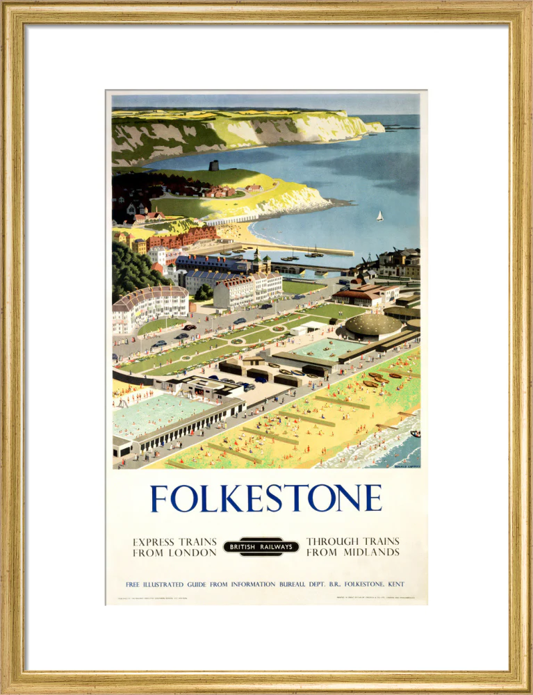BR(SR) poster. Folkestone by Ronald Lampitt - Image 48