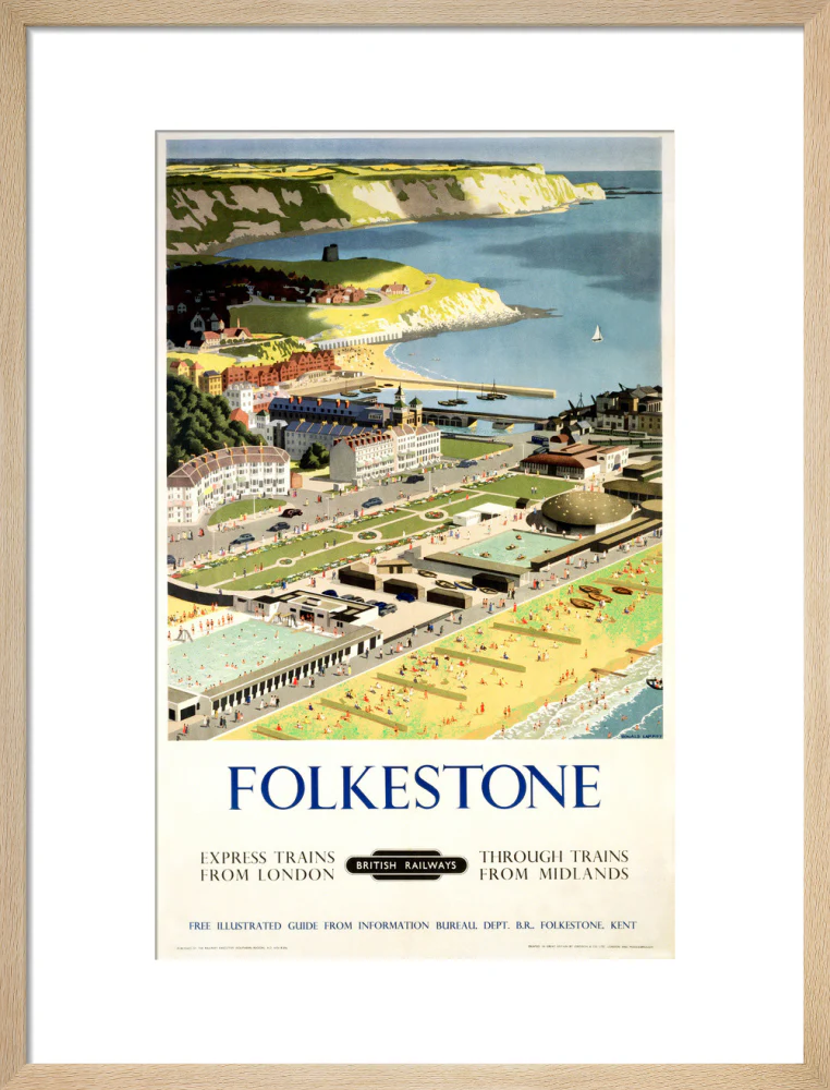 BR(SR) poster. Folkestone by Ronald Lampitt - Image 49