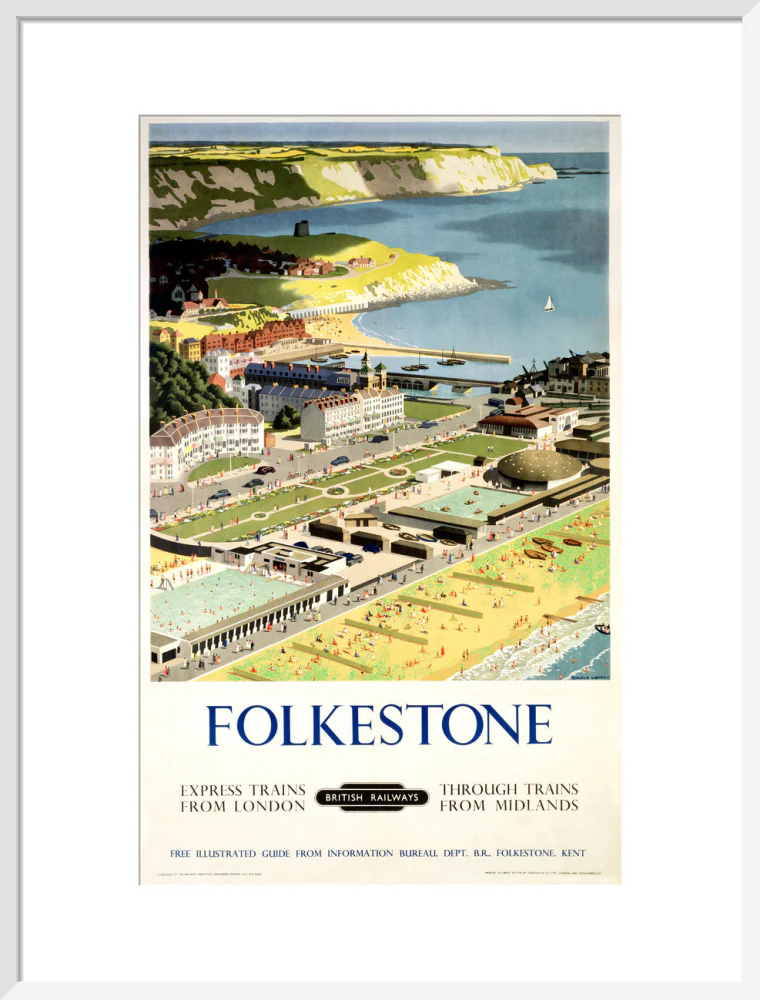 BR(SR) poster. Folkestone by Ronald Lampitt - Image 52