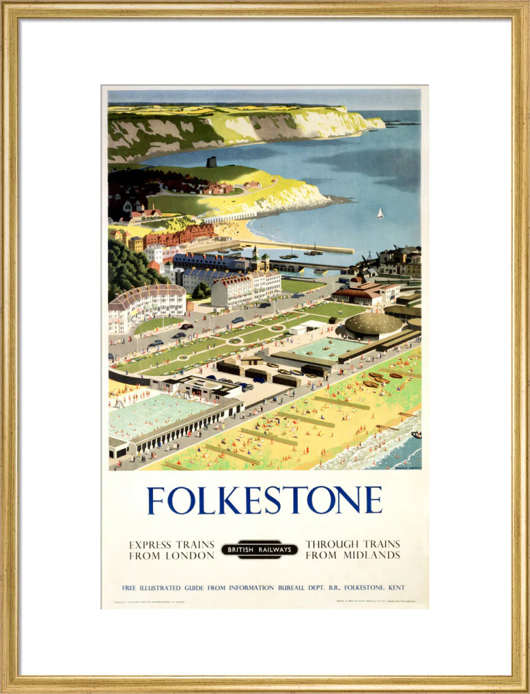 BR(SR) poster. Folkestone by Ronald Lampitt - Image 53