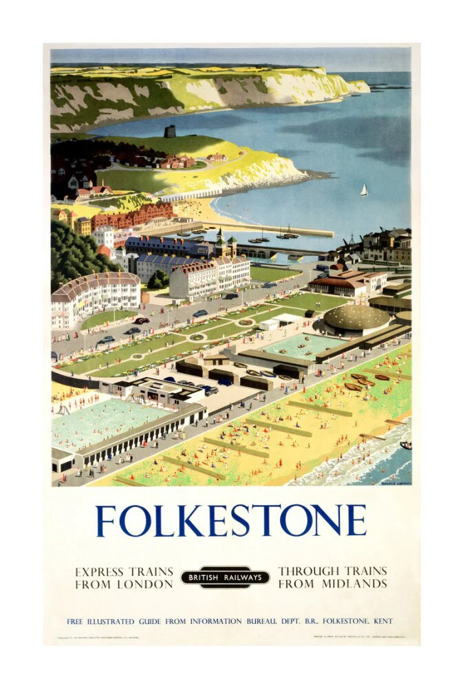 BR(SR) poster. Folkestone by Ronald Lampitt - Image 63
