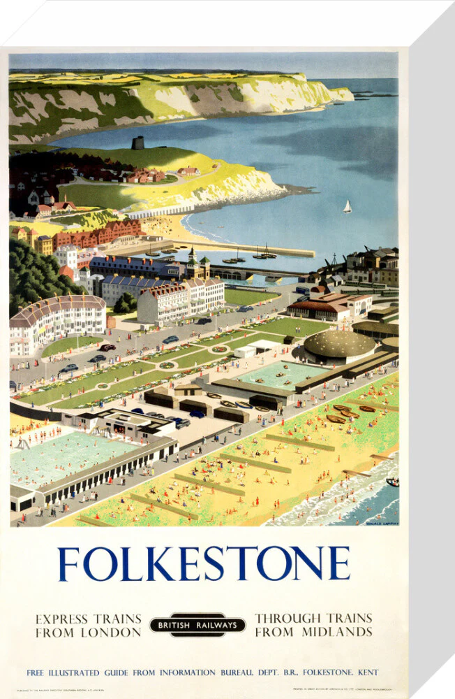 BR(SR) poster. Folkestone by Ronald Lampitt - Image 64