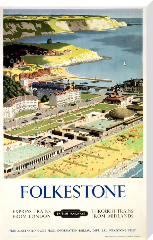 BR(SR) poster. Folkestone by Ronald Lampitt - Image 67