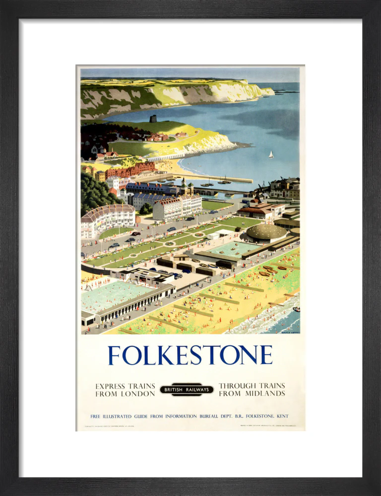 BR(SR) poster. Folkestone by Ronald Lampitt - Image 8