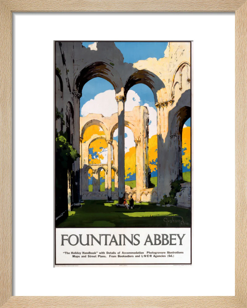 'Fountains Abbey', LNER poster, 1923-1947. - Image 6