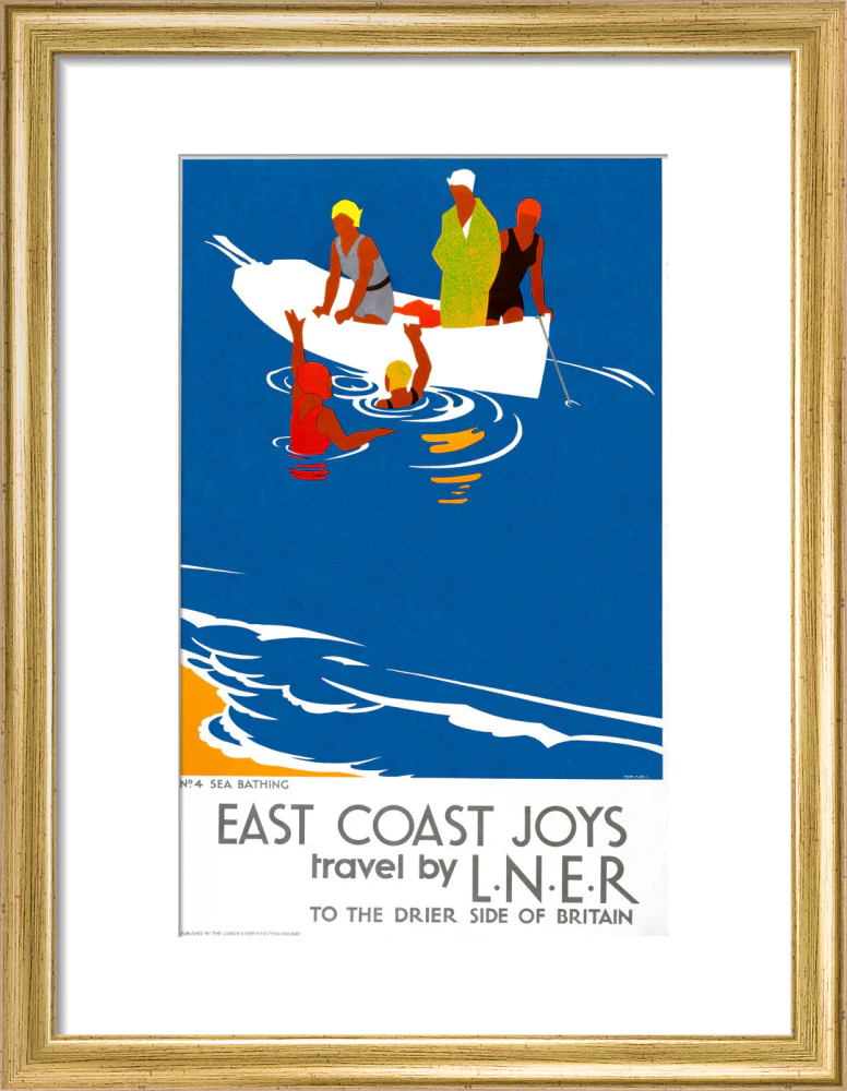 'East Coast Joys No 4 - Sea Bathing', LNER poster, 1931. - Image 10