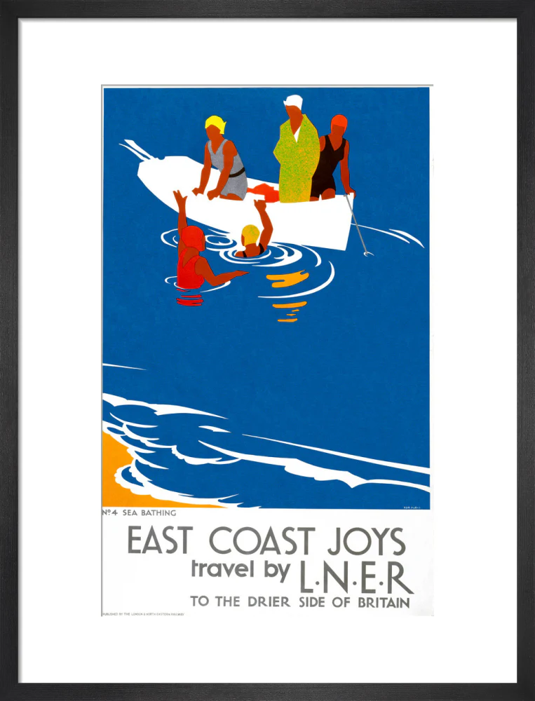 'East Coast Joys No 4 - Sea Bathing', LNER poster, 1931. - Image 13