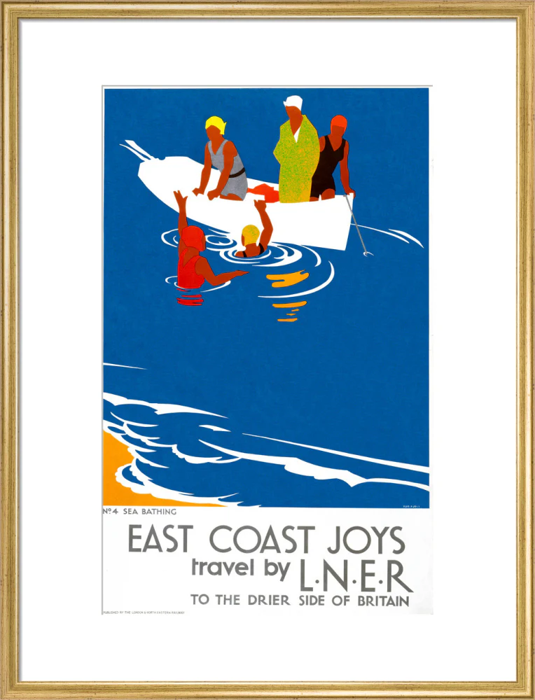 'East Coast Joys No 4 - Sea Bathing', LNER poster, 1931. - Image 20
