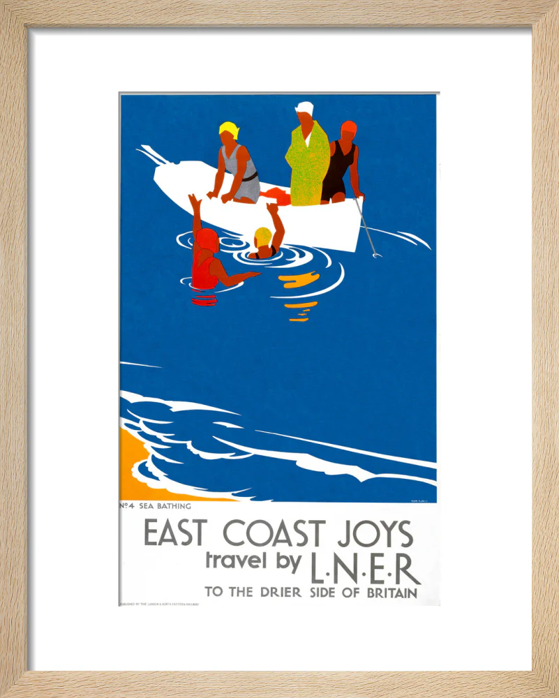 'East Coast Joys No 4 - Sea Bathing', LNER poster, 1931. - Image 39