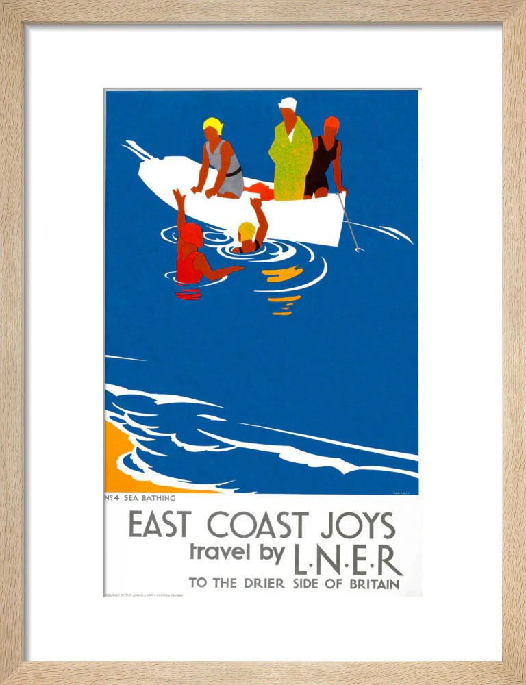 'East Coast Joys No 4 - Sea Bathing', LNER poster, 1931. - Image 44