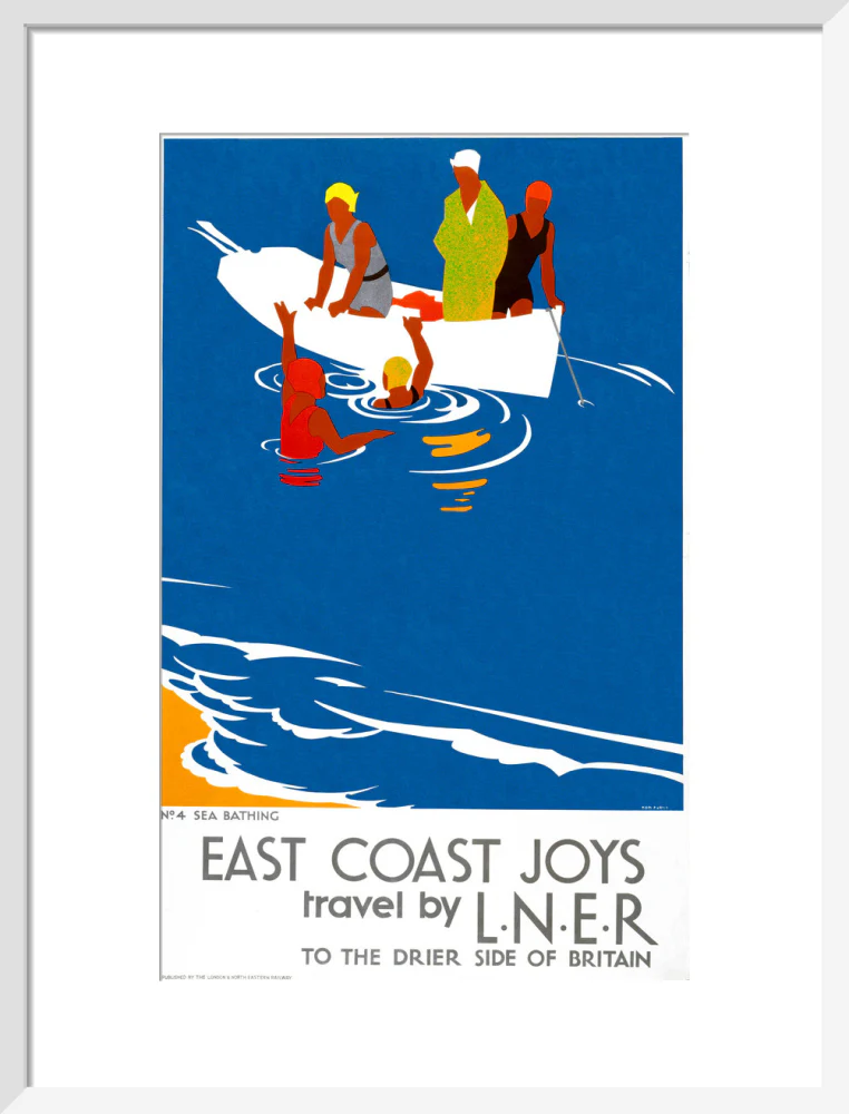 'East Coast Joys No 4 - Sea Bathing', LNER poster, 1931. - Image 47