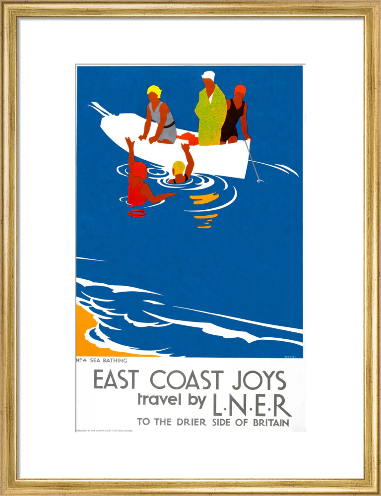 'East Coast Joys No 4 - Sea Bathing', LNER poster, 1931. - Image 48