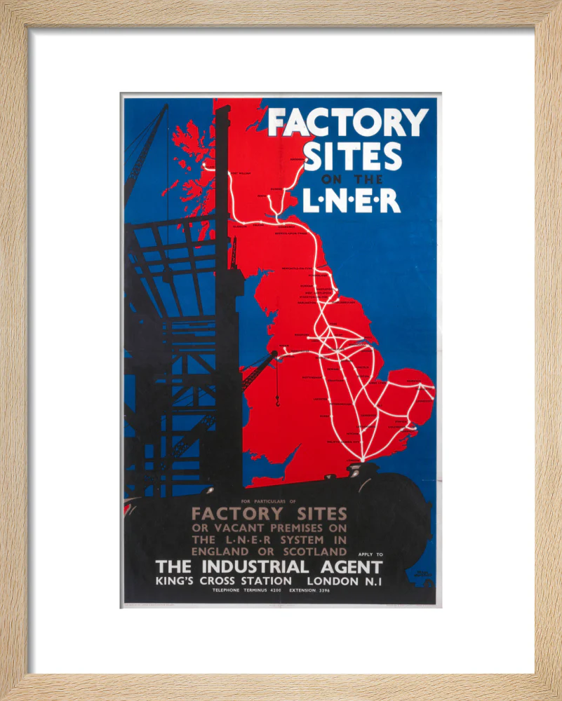 'Factory Sites on the LNER', LNER poster, 1923-1947. - Image 6
