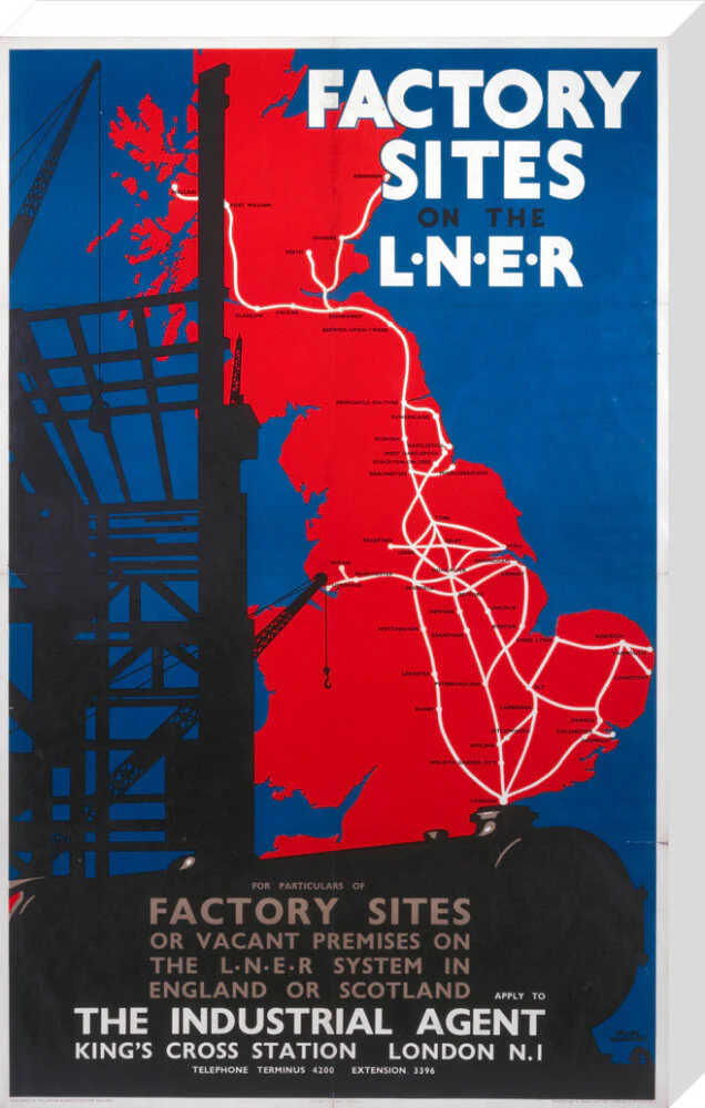 'Factory Sites on the LNER', LNER poster, 1923-1947. - Image 66