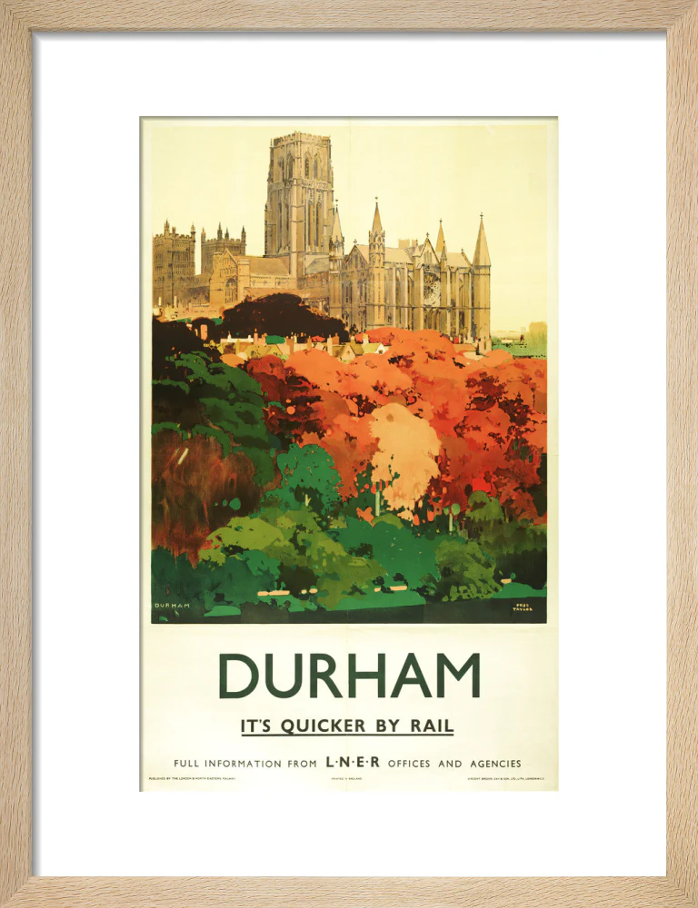 'Durham', LNER poster, 1923-1947. - Image 11