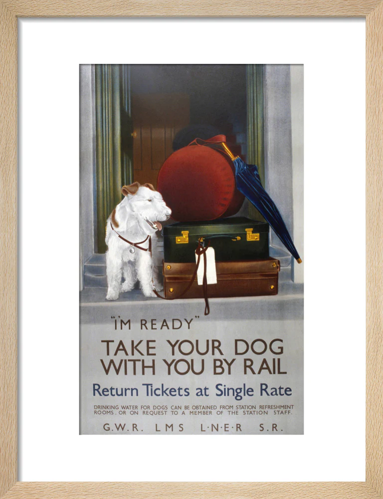'Take your Dog with you by Rail', GWR/LMS/LNER/SR poster, 1923-1947. - Image 11