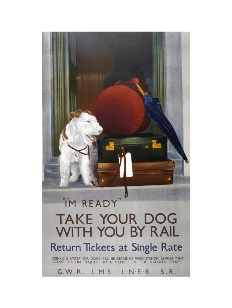 'Take your Dog with you by Rail', GWR/LMS/LNER/SR poster, 1923-1947. - Image 17