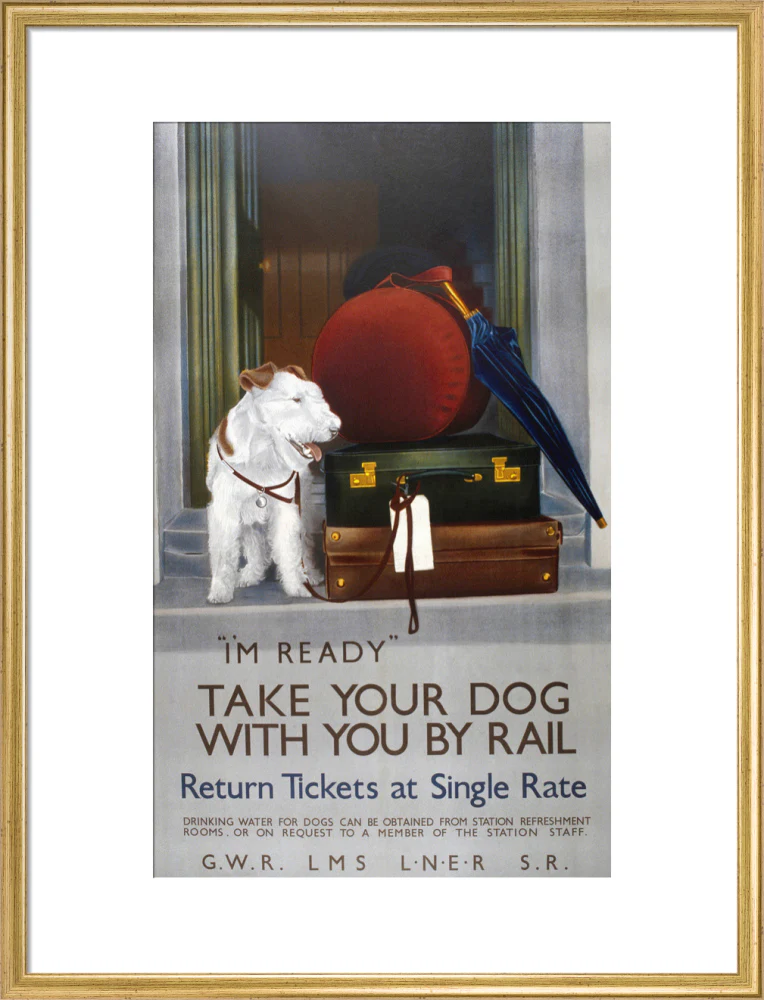 'Take your Dog with you by Rail', GWR/LMS/LNER/SR poster, 1923-1947. - Image 20