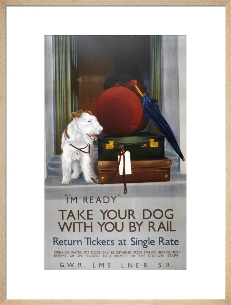 'Take your Dog with you by Rail', GWR/LMS/LNER/SR poster, 1923-1947. - Image 21