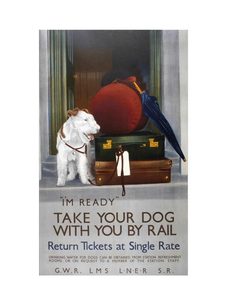 'Take your Dog with you by Rail', GWR/LMS/LNER/SR poster, 1923-1947. - Image 22