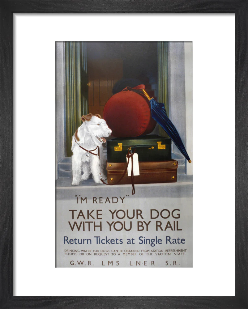 'Take your Dog with you by Rail', GWR/LMS/LNER/SR poster, 1923-1947. - Image 3