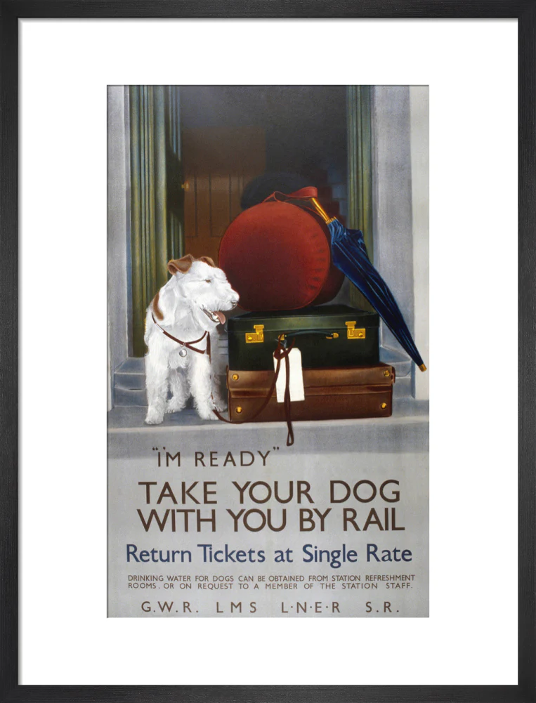 'Take your Dog with you by Rail', GWR/LMS/LNER/SR poster, 1923-1947. - Image 46