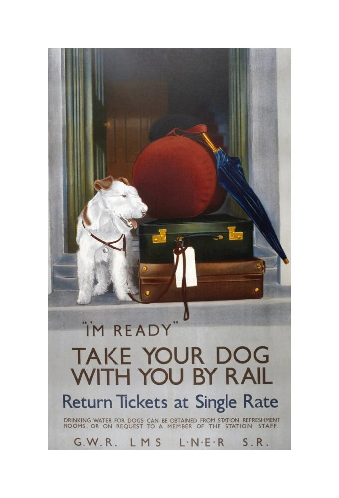 'Take your Dog with you by Rail', GWR/LMS/LNER/SR poster, 1923-1947. - Image 61