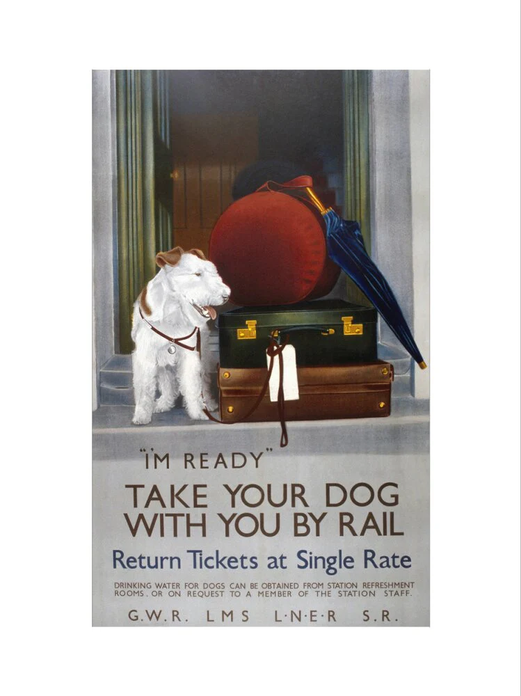 'Take your Dog with you by Rail', GWR/LMS/LNER/SR poster, 1923-1947. - Image 7