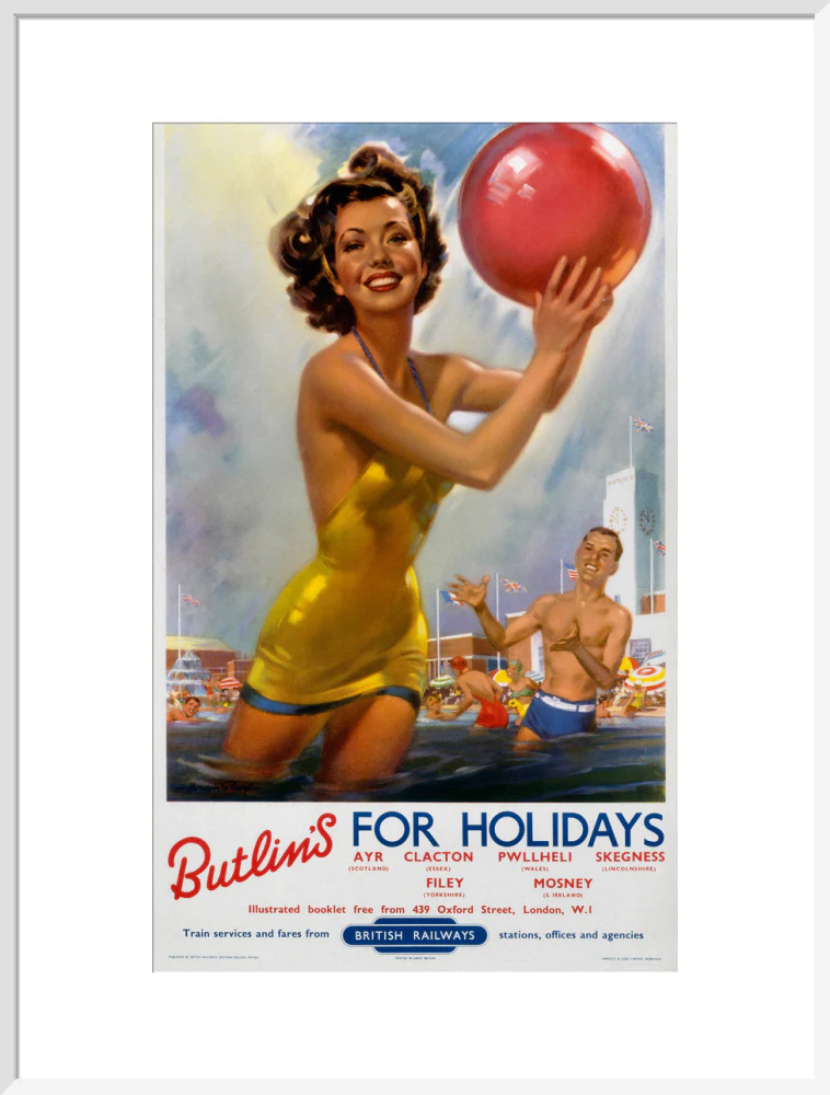 Butlin's for Holidays', BR poster, c 1960. - Image 24