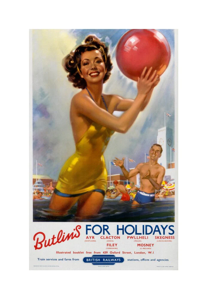 Butlin's for Holidays', BR poster, c 1960. - Image 28
