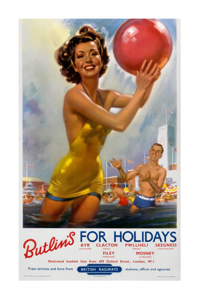 Butlin's for Holidays', BR poster, c 1960. - Image 30