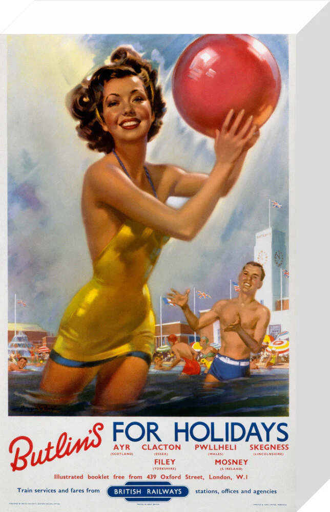 Butlin's for Holidays', BR poster, c 1960. - Image 31