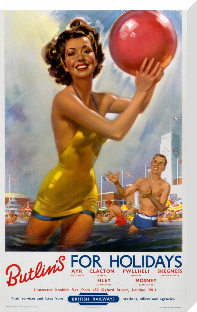 Butlin's for Holidays', BR poster, c 1960. - Image 33