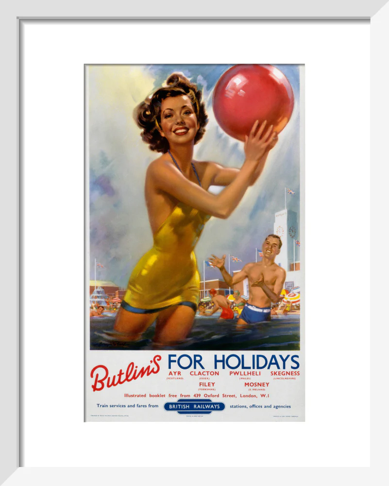 Butlin's for Holidays', BR poster, c 1960. - Image 37