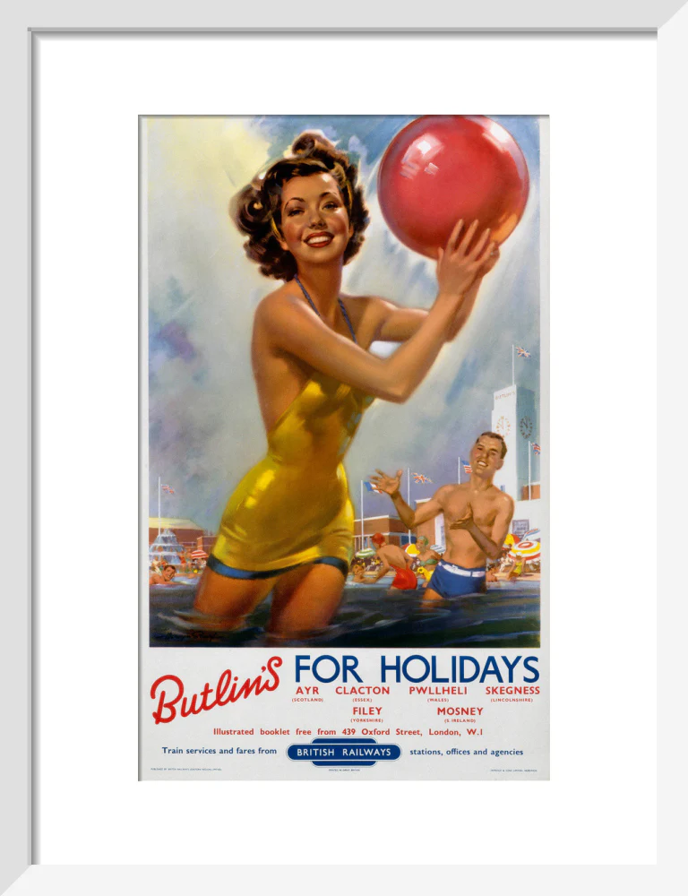 Butlin's for Holidays', BR poster, c 1960. - Image 42