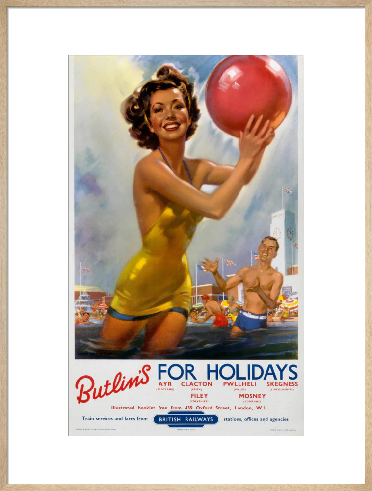 Butlin's for Holidays', BR poster, c 1960. - Image 59