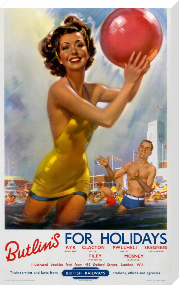 Butlin's for Holidays', BR poster, c 1960. - Image 67