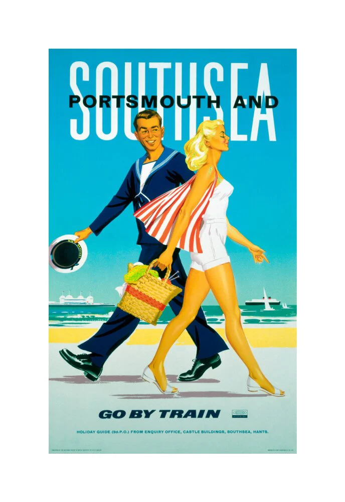 'Southsea and Portsmouth', BR poster, 1962. - Image 61